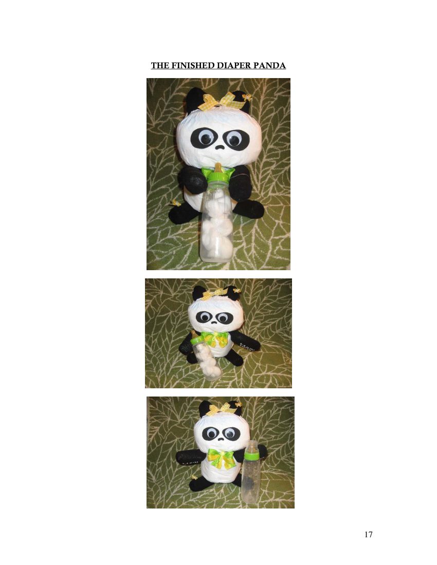 Sample page: The finished panda
