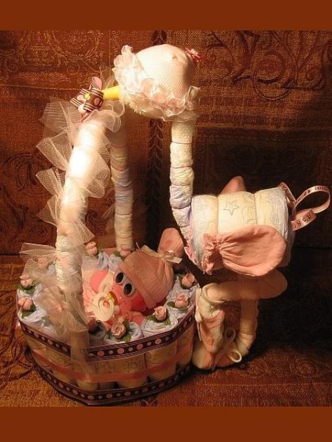 Diaper Stork & Basket