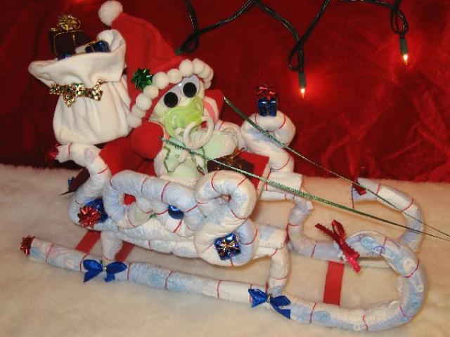 Diaper Christmas Sleigh