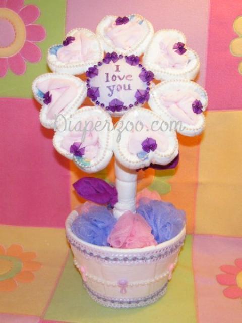 Diaper Flower & Pot Night Light