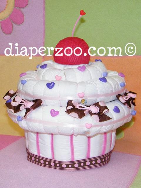 Diaper Cupcake Musical Jewelry Box