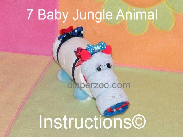 7 Baby Diaper Jungle Animals